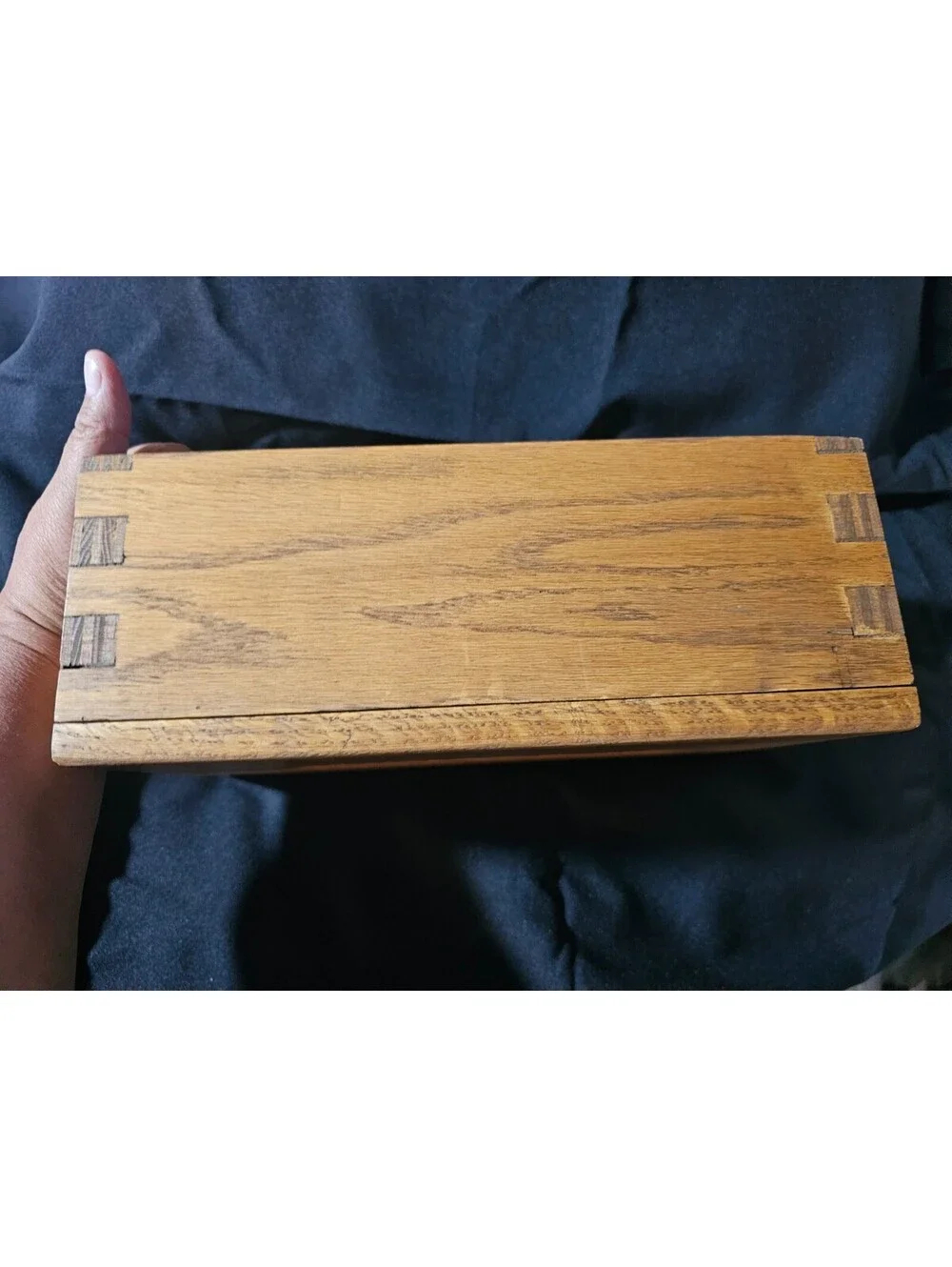 Vintage Heavy Wood Tissue Box Cover Rustic Country Decor Rectangular 11.5X4.5